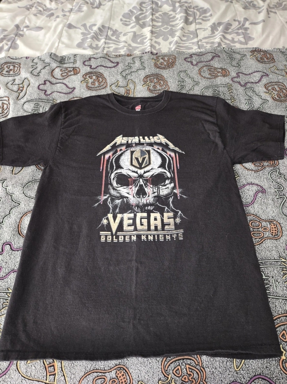 Metallica T-Shirt - Metallica Vegas Golden Knights T-Shirt RARE Size L